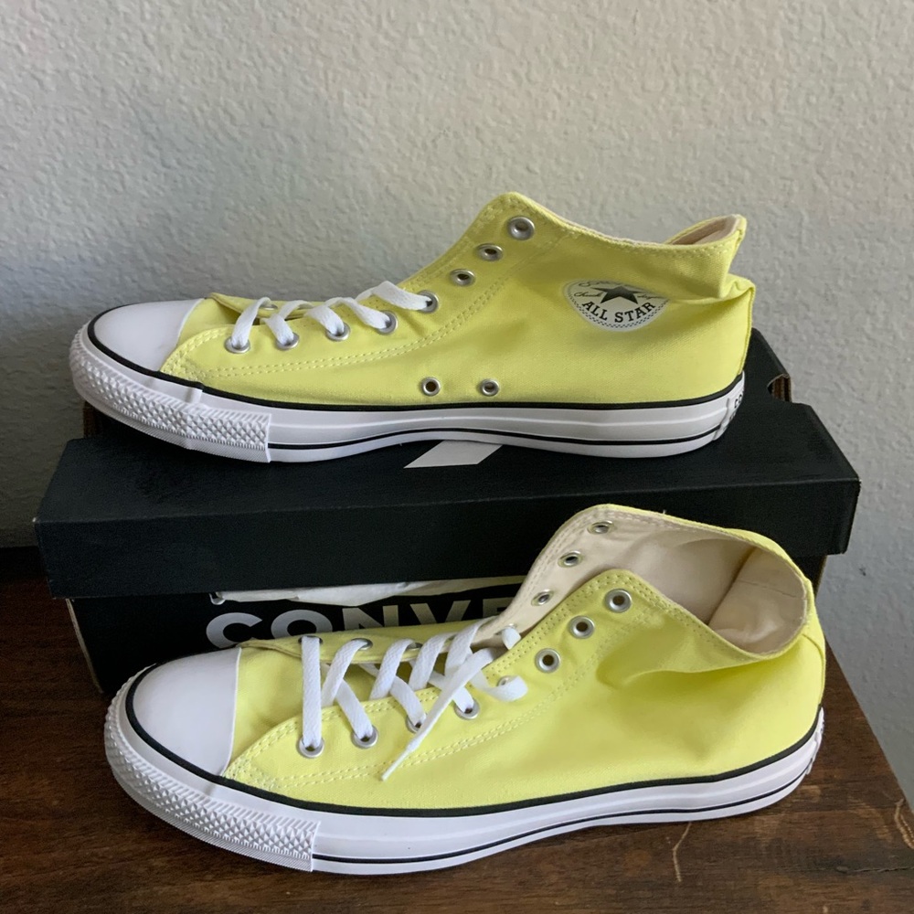 Converse Chuck Taylor All Star Hi Bold Citron Casual Sneakers - Men's Size 12 - Picture 4 of 6